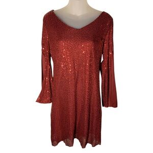 Glamorous Red Sequin Dress (item#r102)